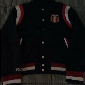 Polo Ralph Lauren Black Varsity Jacket